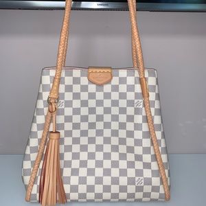 Louis Vuitton Propiano Damier white canvas tote